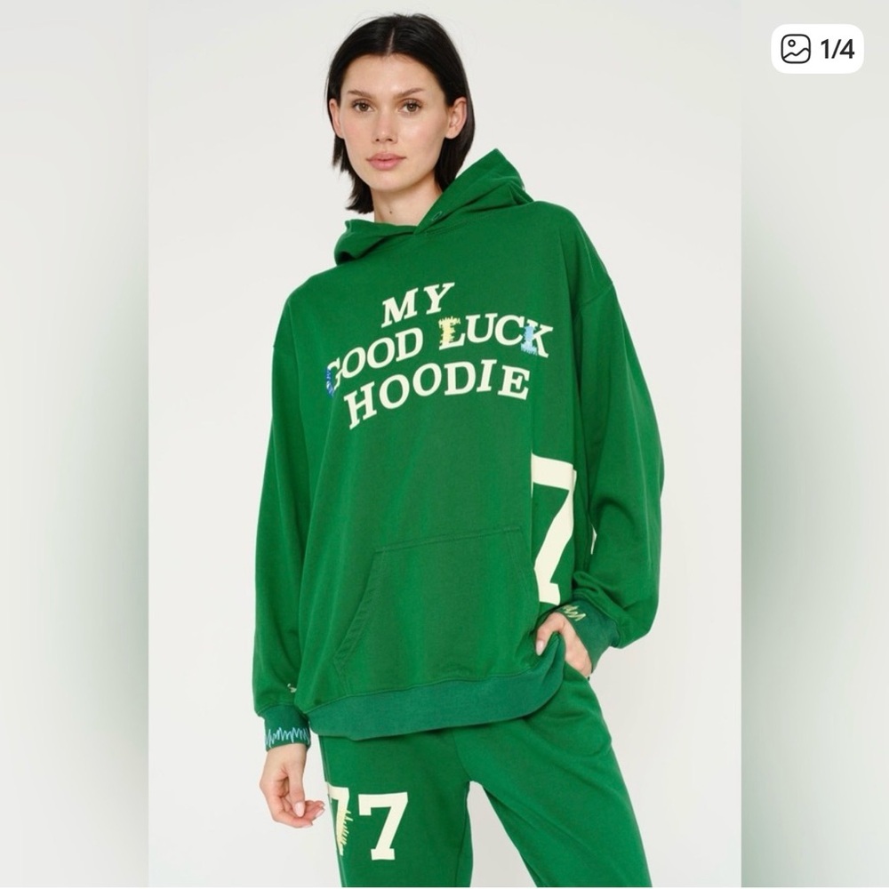 The Mayfair Group - Green 'My Good Luck Hoodie' Set